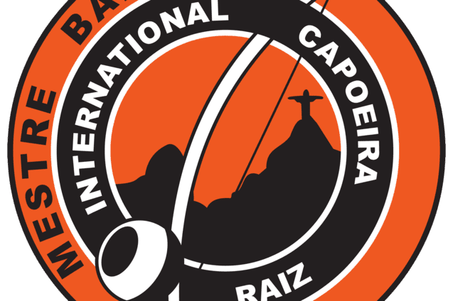 Logo von Mestre Bailarino für internationale Capoeira mit einer Abbildung des Cristo Redentor.